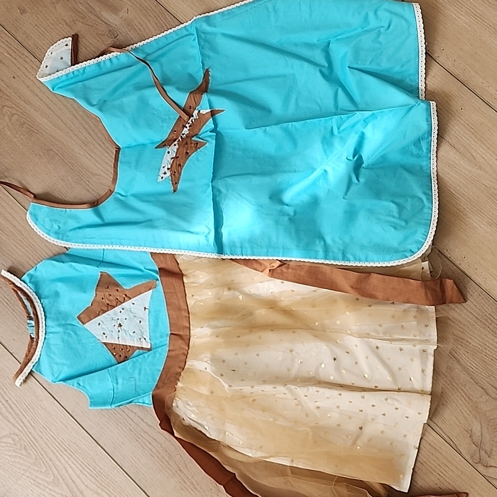 Girls bourique superhero dress and cape